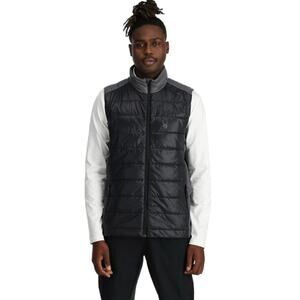 SPYDER Men's Glissade Insulated Vest Large Black Grey Zip Winter Primaloft NWT